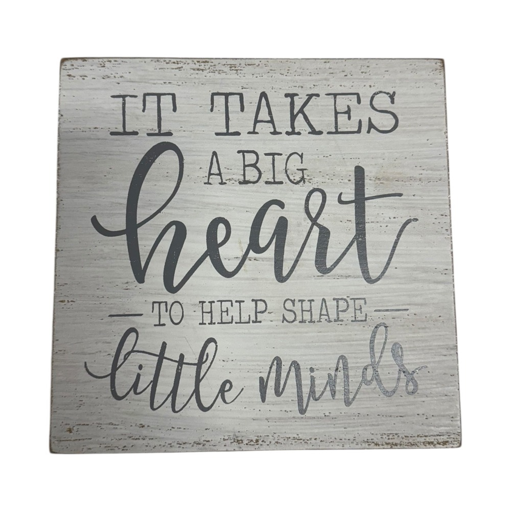 Teacher Appreciation Gift It Takes A Big Heart‎ Wood Sign Decor WP66Q